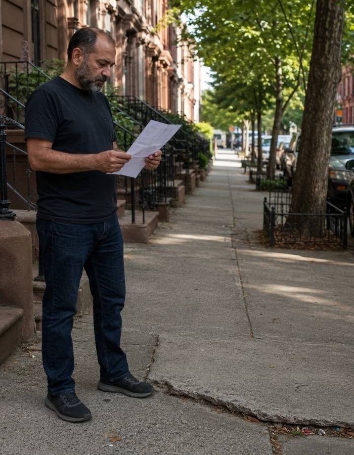brooklyn property owner reading dot notice