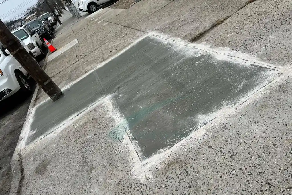 sidewalk repaired causing trip hazard in nyc