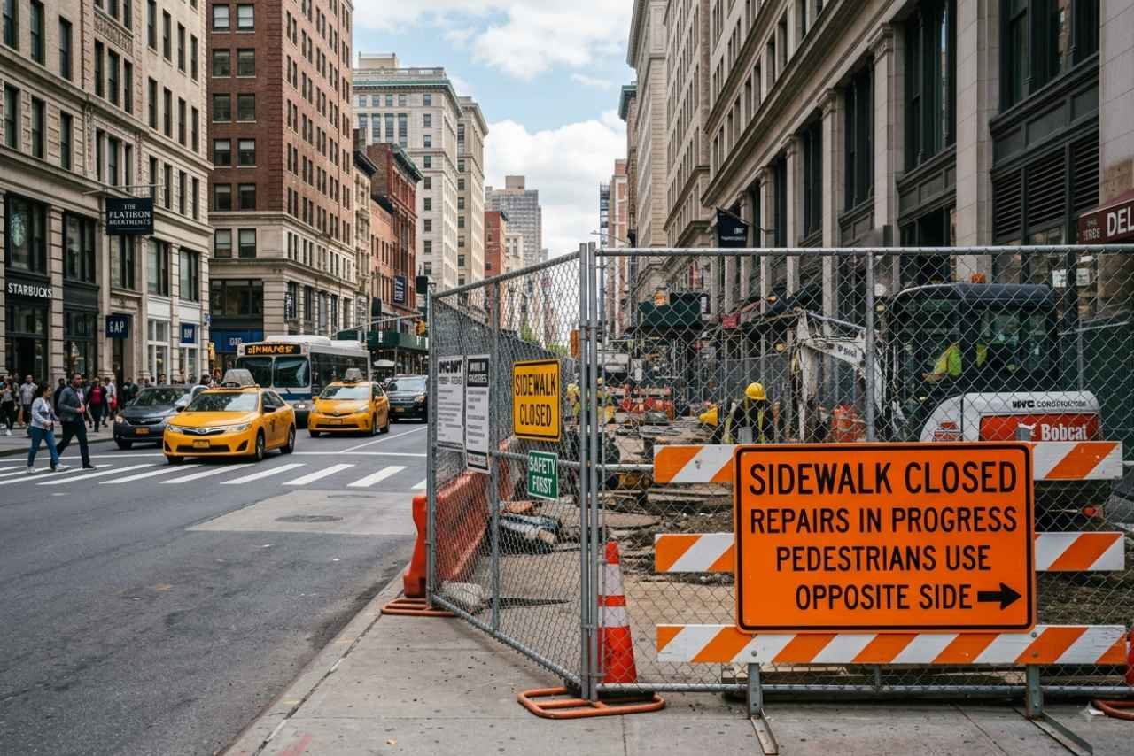 Can a Sidewalk Be Fully Closed During Repairs in NYC?